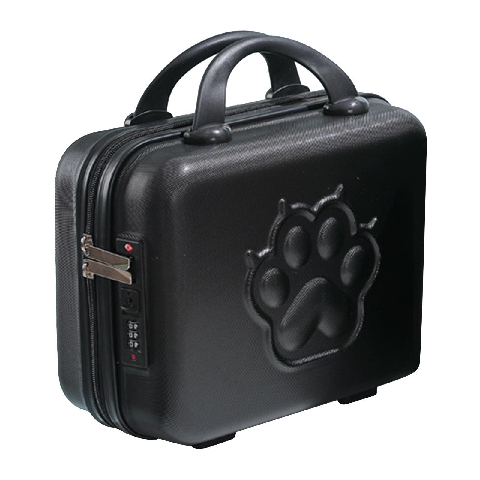 14 inch Small Suitcase Case with Handle Password Lock Mini for Business Black