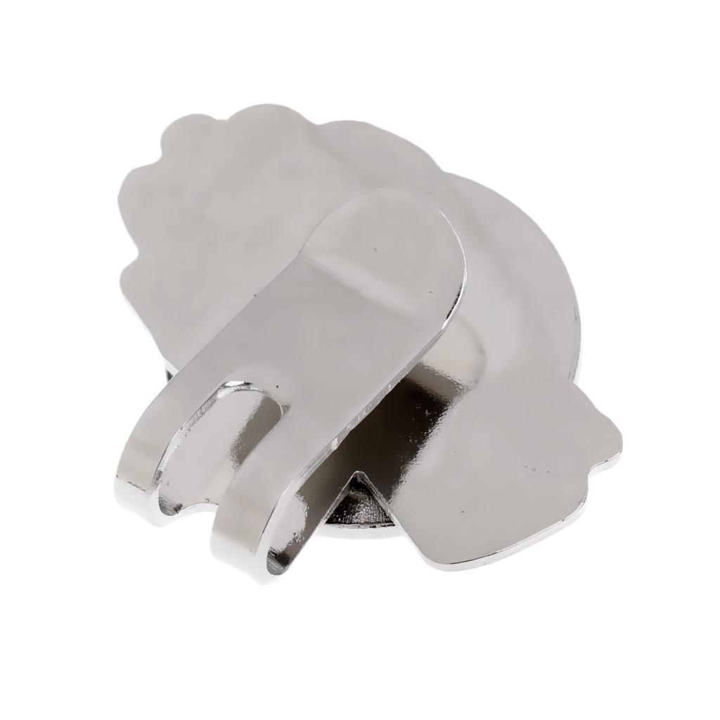 2 Pcs Novelty Glove Pattern Golf Hat Clip w/ Magnetic Ball Marker