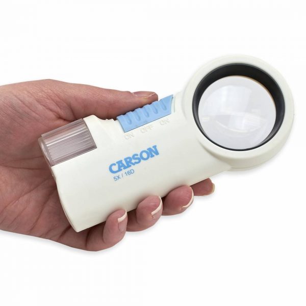  Kính lúp cầm tay có đèn Carson MagniFlash CP-16 (5x) - Hàng chính hãng