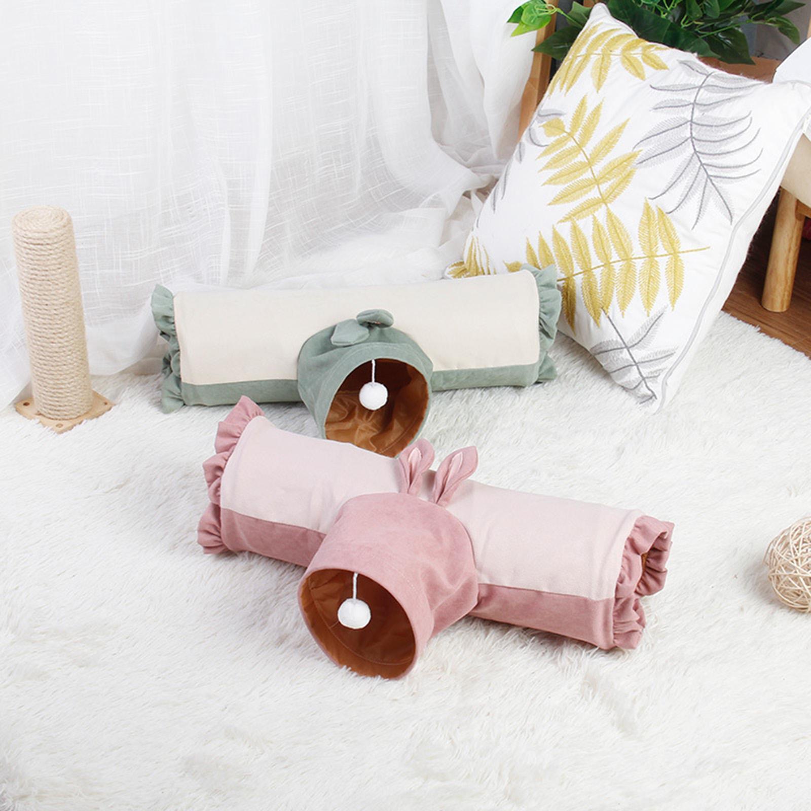 2pcs Guinea Pig Tunnel Collapsible Play Toy Pet Hideout For Hamster Mice