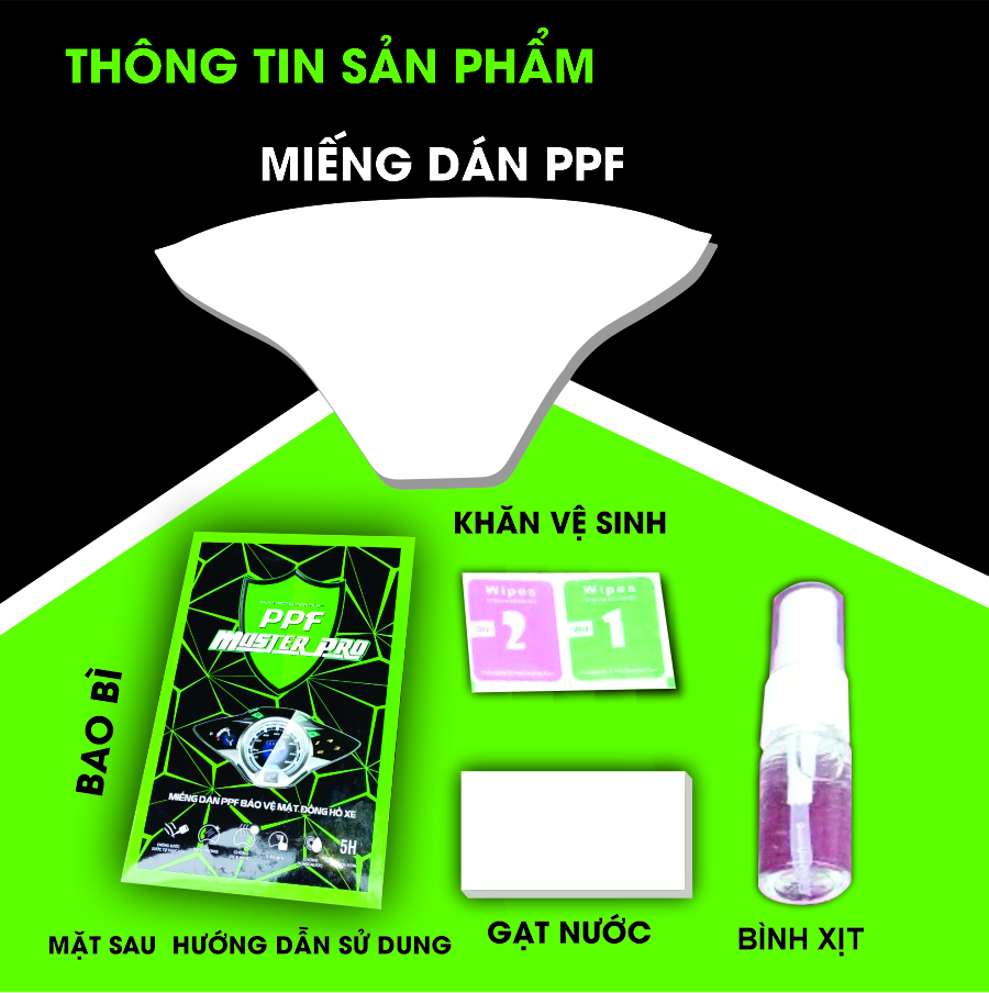 Miếng Dán PPF Bảo Vệ Mặt Đồng Hồ Xe NVX 155 2020 - 2023 | Chất Liệu Film PPF