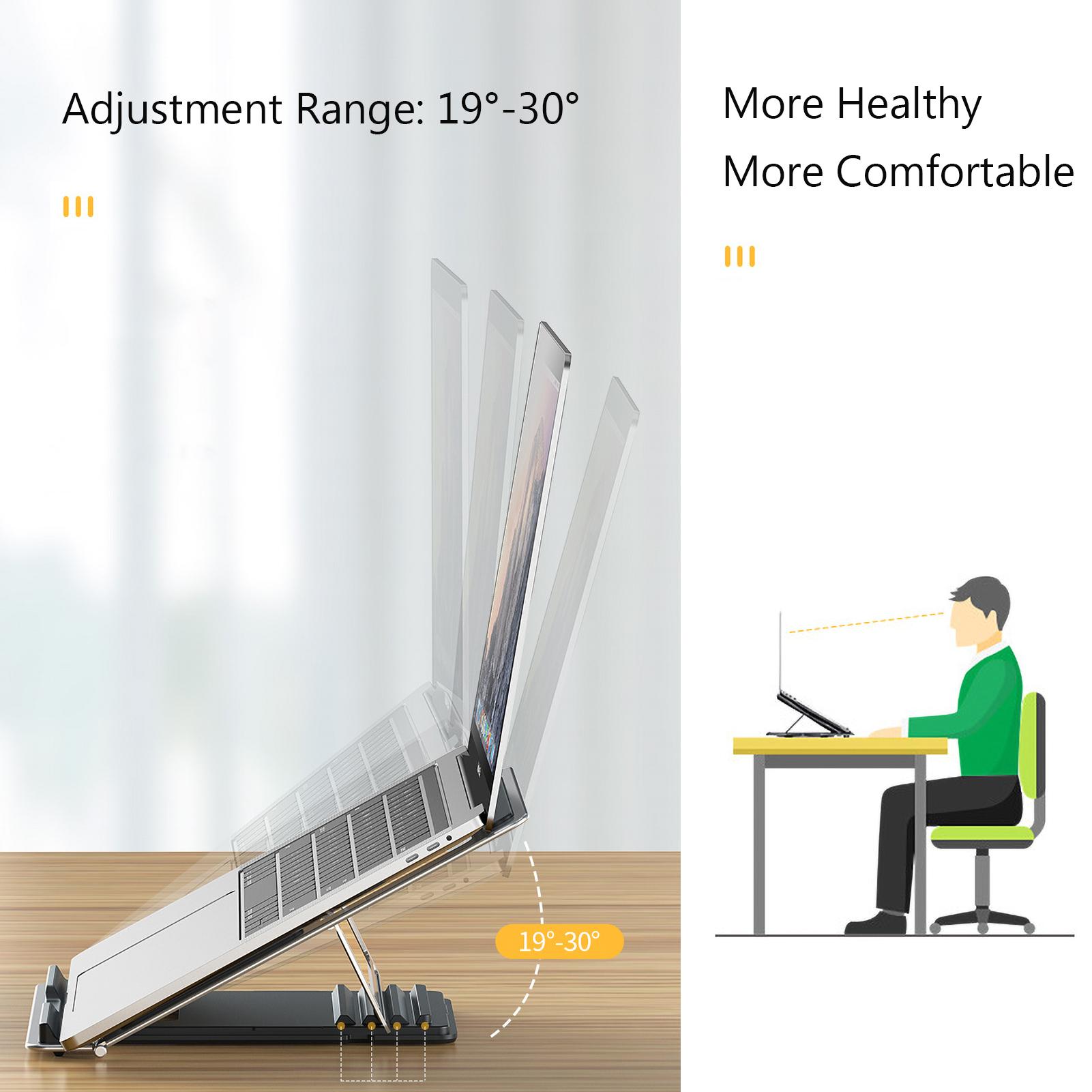 Laptop Desktop Holder Foldable Portable Tablet Computer Stand Cooling Collapsible Lifting Aluminum Alloy Stand for Desk