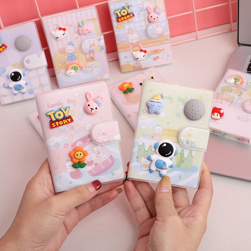 Sổ tay mini, sổ kẻ ngang, cái nút bấm nhiều họa tiết cute thích hợp cho học sinh/sinh viên PK1331