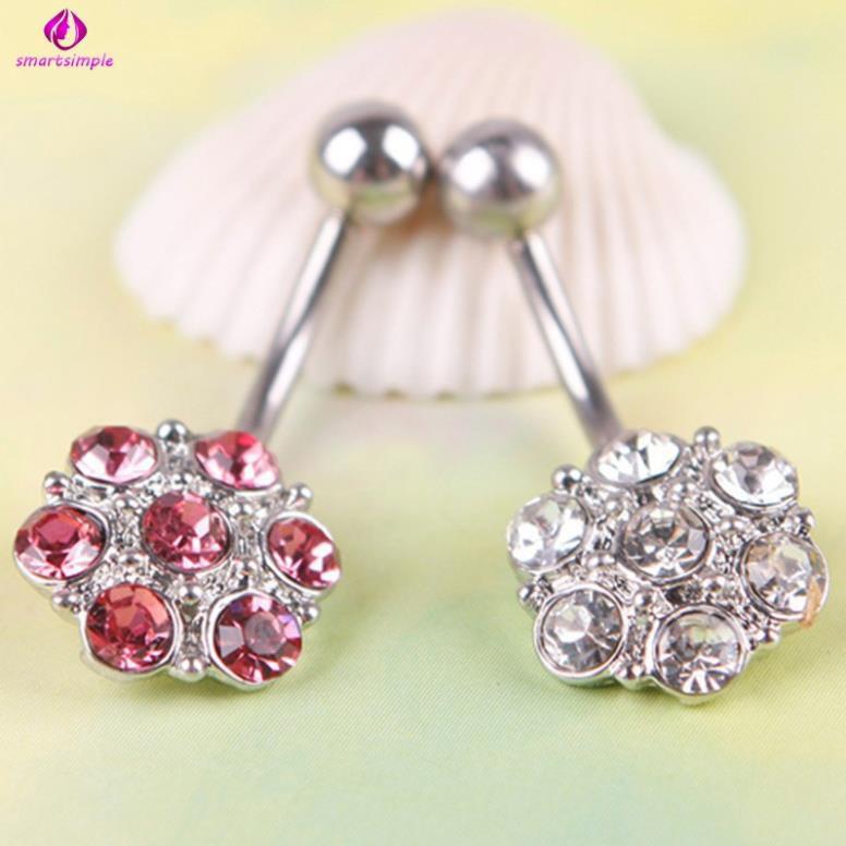 Khuyên rốn hình hoa kim cương