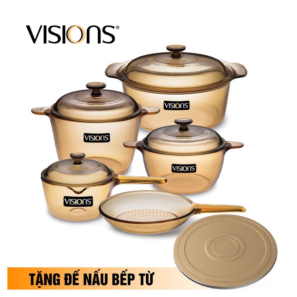 Bộ nồi thủy tinh Visions VS-339 - Xuất xứ từ Pháp - Hàng chính hãng