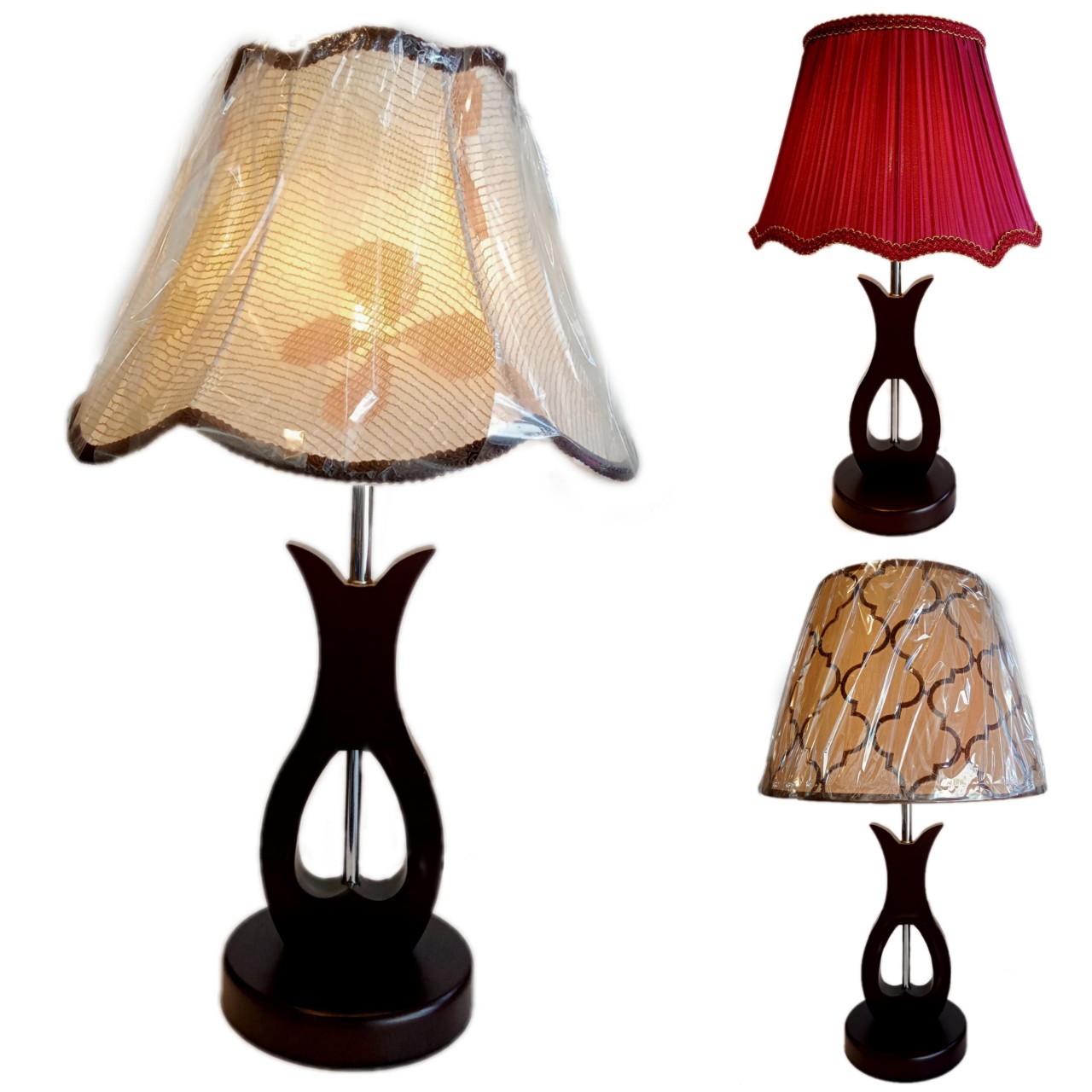 Đèn ngủ thân gỗ cao cấp- Để đầu giường- Đèn ngủ để bàn khách sạn- Decor, trang trí- Bông lúa