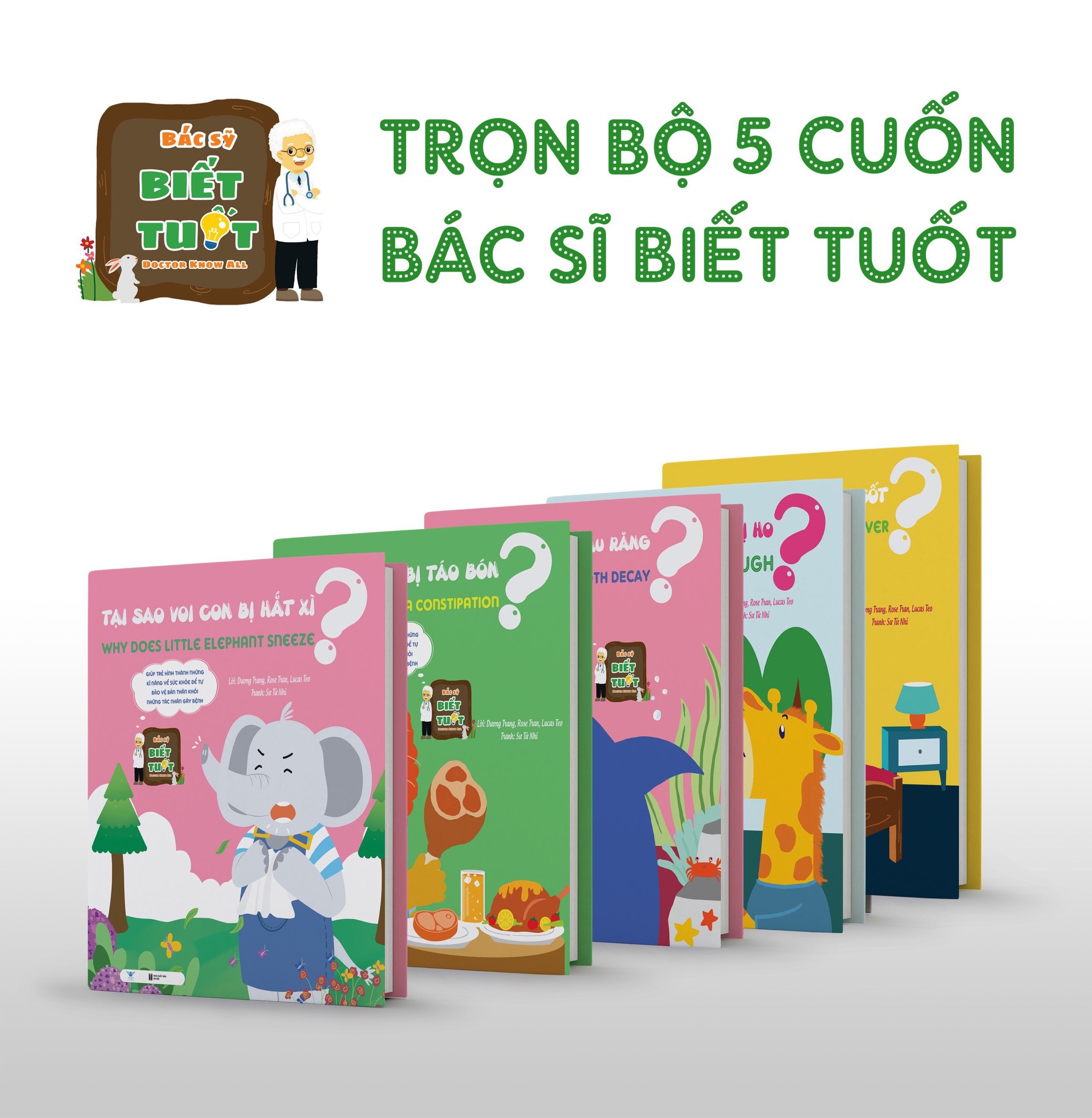 Bộ 5 cuốn song ngữ Bác sĩ biết tuốt - Minh Quang Books