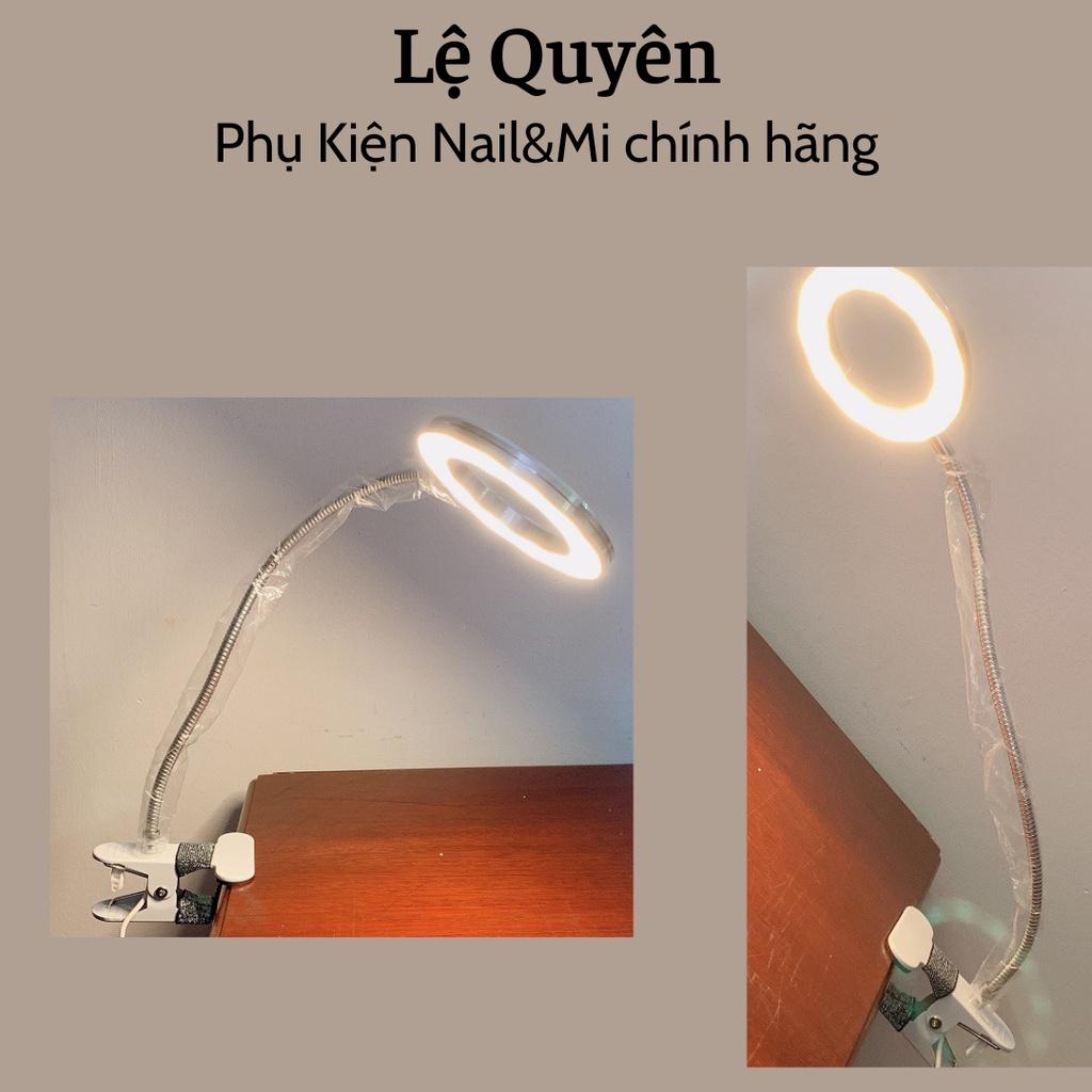 Đèn led mini kẹp bàn nối mi, đèn led kẹp bàn làm nail