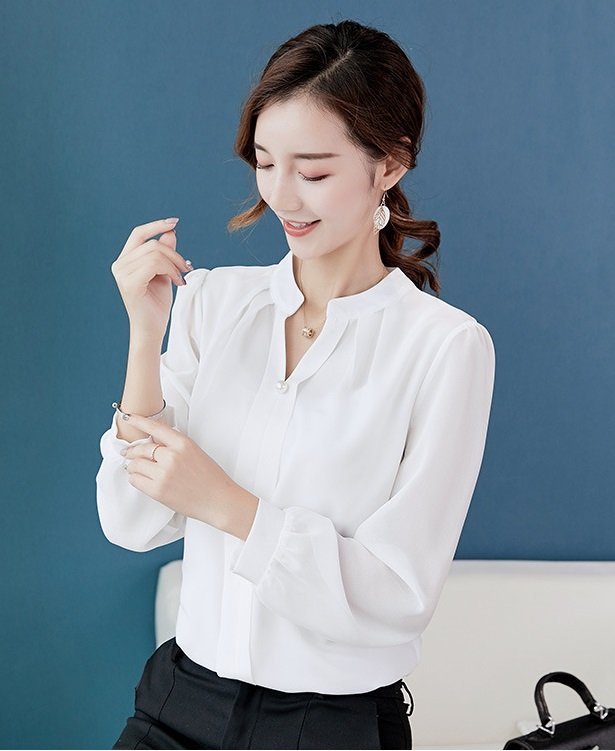 Sơ mi trắng cổ V Haint Boutique sm67
