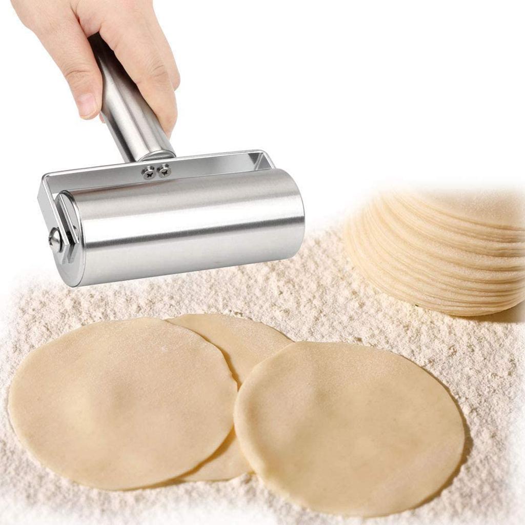 Smooth Stainless Steel Rolling Pin Pastry and Pizza Baker Roller Metal Kitchen Utensils Great for Baking , Pizza, Pie, Pastries, Pasta