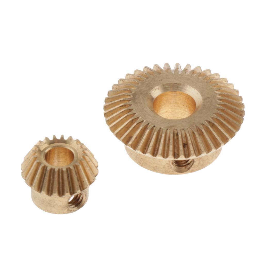 3-5pack 0.5 Modulus Brass Bevel Gear 20 40Tooth 4 6mm Diameter Inner Hole