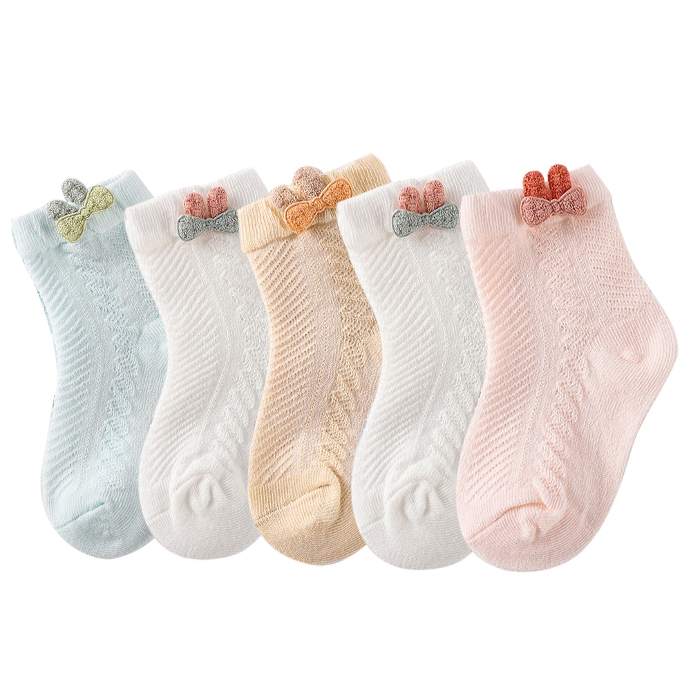 Set 5 Đôi Tất Lưới Xuất Nhật Cho Bé Thoáng Mát Vớ cho Bé Trai Bé Gái từ 0-3 tuổi