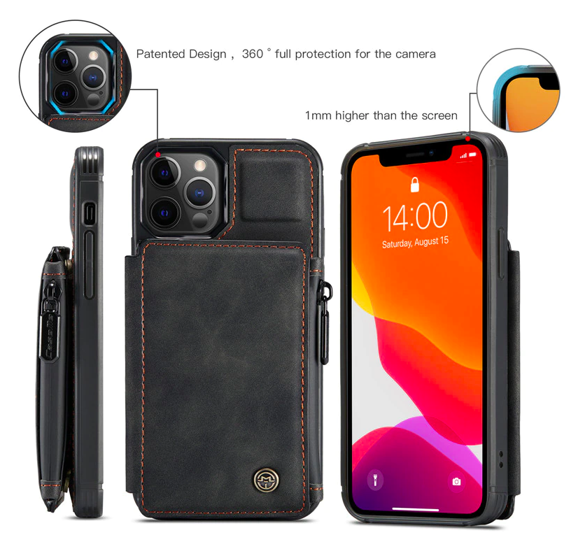 Hình ảnh Ốp Lưng Da Bò Chính Hãng CaseMe Kèm Ví Chống Sốc Cho iPhone 11 Pro Max, iPhone 11 Pro, iPhone 11 - Hàng nhập khẩu