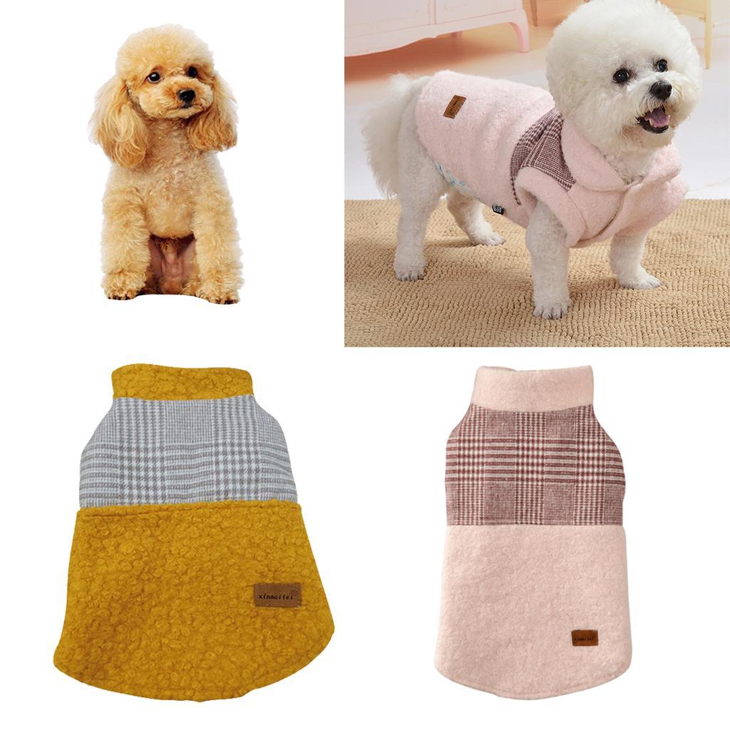 Bichon Chihuahua Puppy Dog Winter Clothes Warm Outfit Pink Clothes S