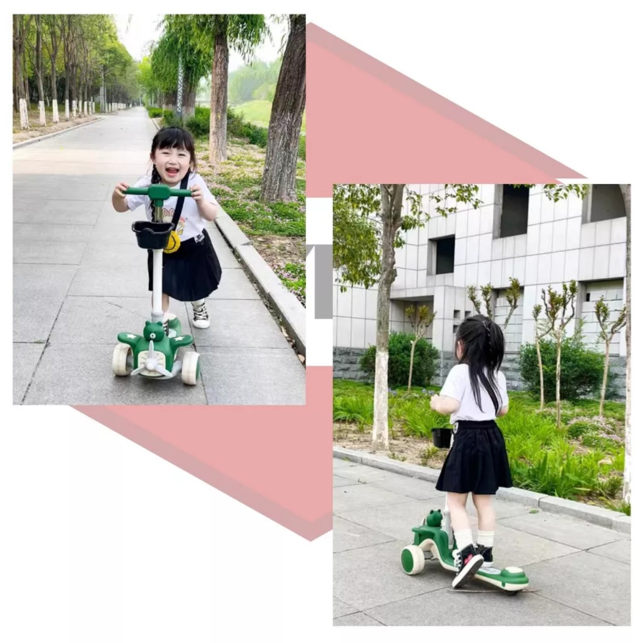 Xe trượt scooter cho bé, CÓ ĐÈN ,NHẠC, XE SCOOTER CÓ TAY ĐẨY, XE CHÒI CHÂN , cho bé từ 1-10 tuổi