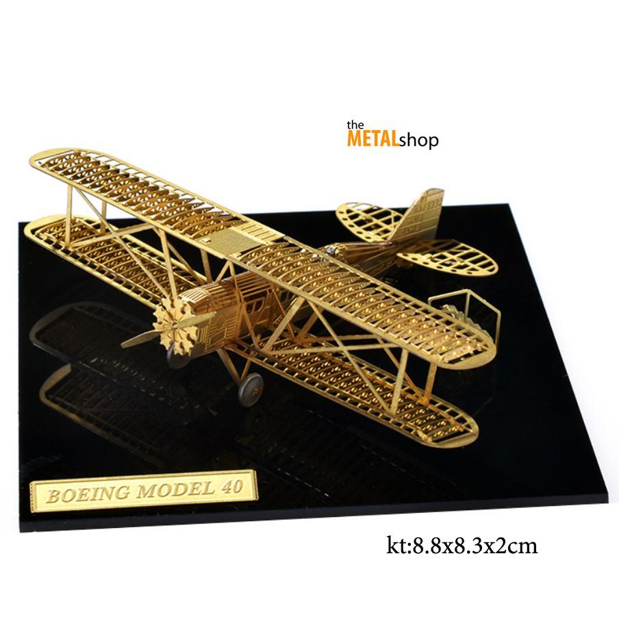Mô hình lắp ghép 3d kim loại các mẫu máy bay cổ(gold)