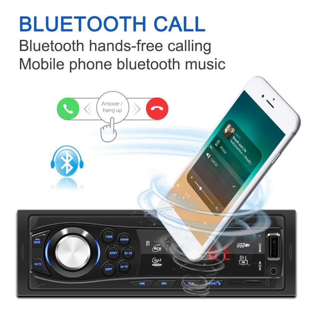 Máy Nghe Nhạc Mp3 12v Usb / Sd / Aux-In Bluetooth 1din Cho Xe Hơi
