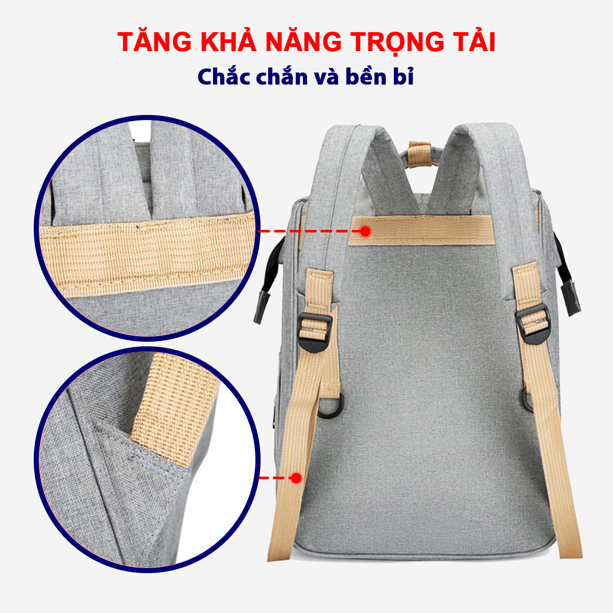 Balo bỉm sữa tích hợp nôi di động tiện lợi Baby-S, Túi bỉm sữa đa năng cao cấp kết hợp nôi gấp gọn - SB026