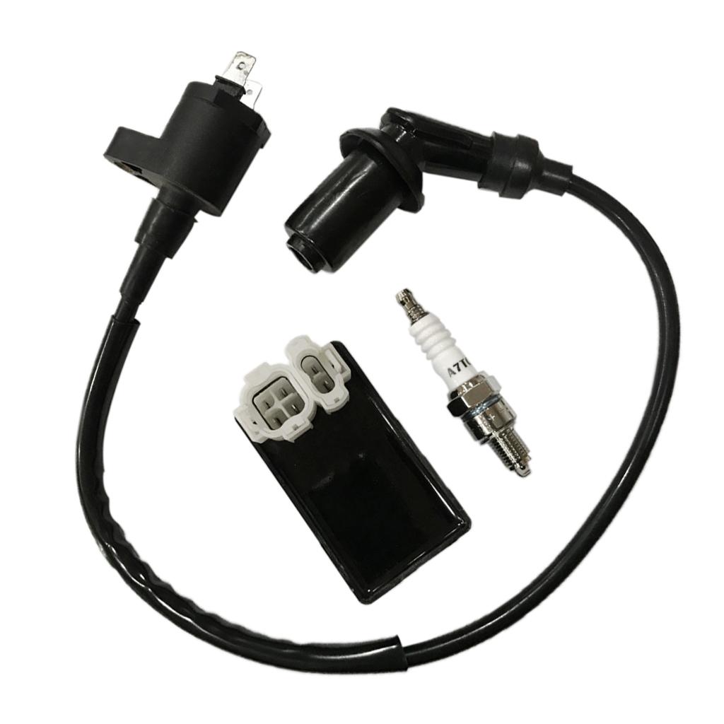 Ignition Coil CDI Box + Spark Plug for GY6 50CC 125CC 150CC Scooter