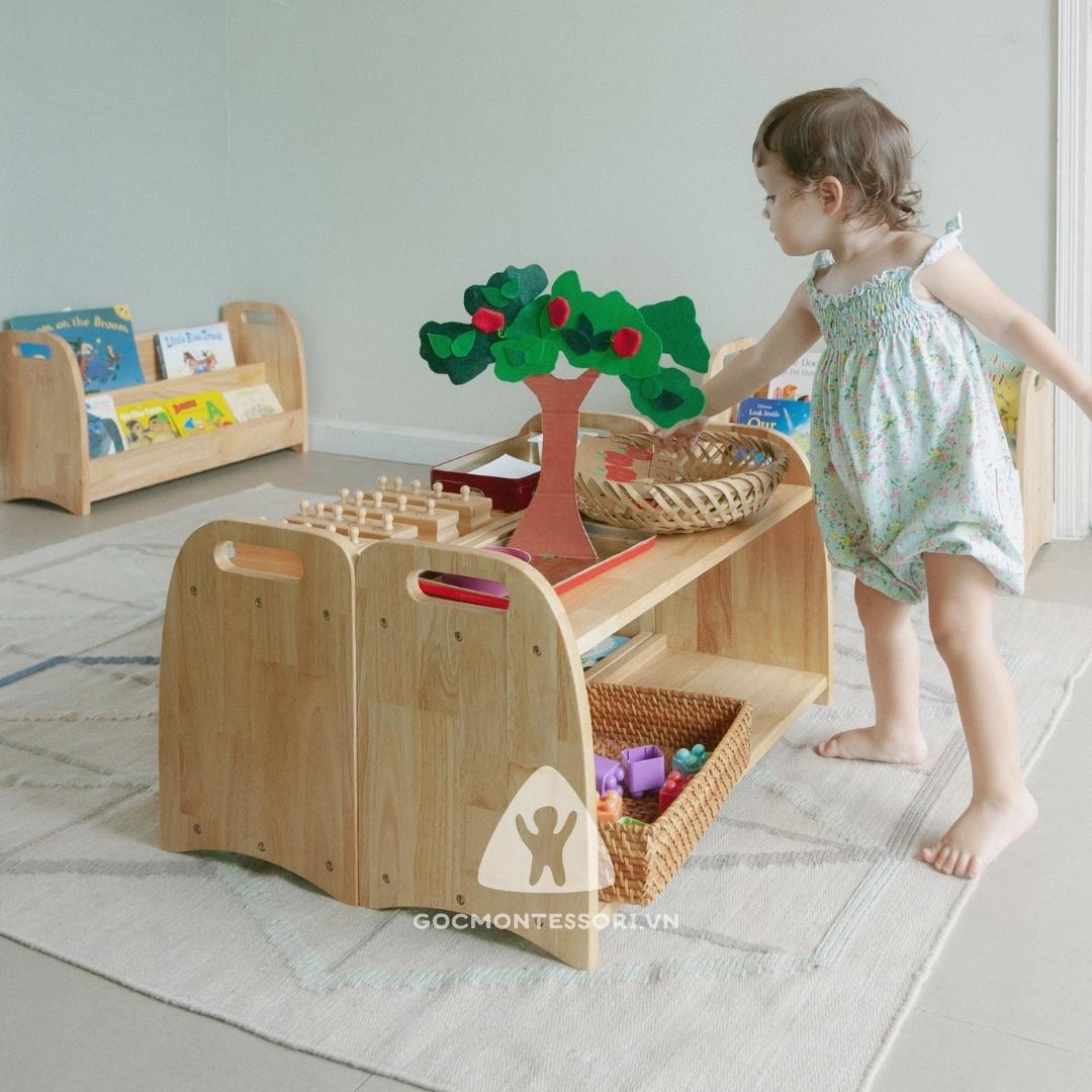 Combo 2 Kệ Montessori để đồ chơi cho bé