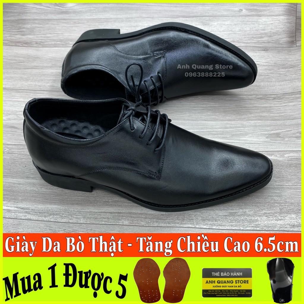 Giày Tây Nam Tăng Chiều Cao 6,5cm Chất Liệu Da Bò Cao Cấp Phong Cách Công Sở Lịch Lãm GT0135