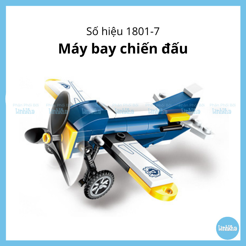 Đồ Chơi Xếp Hình Lắp Ráp Trực Thăng Chiến Đấu - Qman 1801 - Bộ gồm 8 hộp nhỏ 264 chi tiết cho bé 6y+