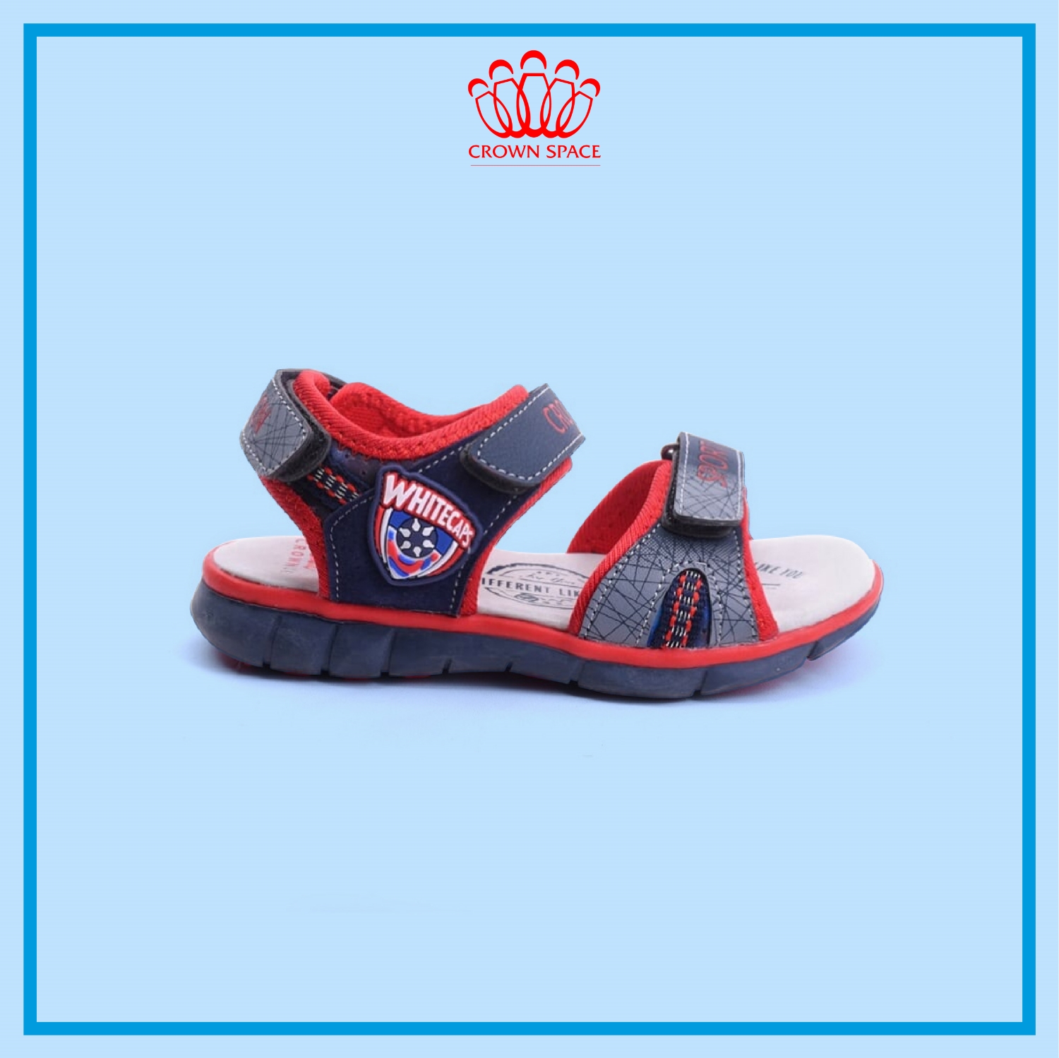 Dép Quai Hậu Cho Bé Trai Đi Học Thời Trang Cao Cấp Crown Space UK Active Sandal CRUK527 Chất Liệu Da Nhẹ Êm Thoáng Khí Thấm Hút Mồ Hôi Cho Trẻ Size từ 26-35/2-14 Tuổi