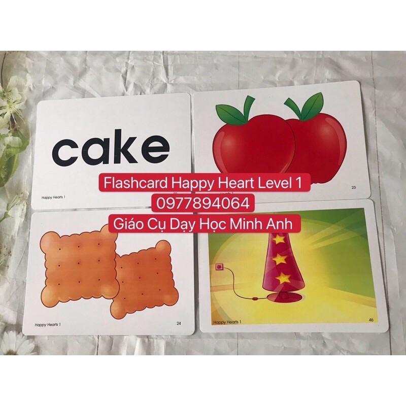 Flashcards Happy Heart Stater -1-2 đủ bôk ️Thẻ dạy Tiếng Anh cực đẹp️