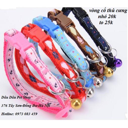 VÒNG CỔ CHO CHÓ MÈO 2 LỚP 1 CM