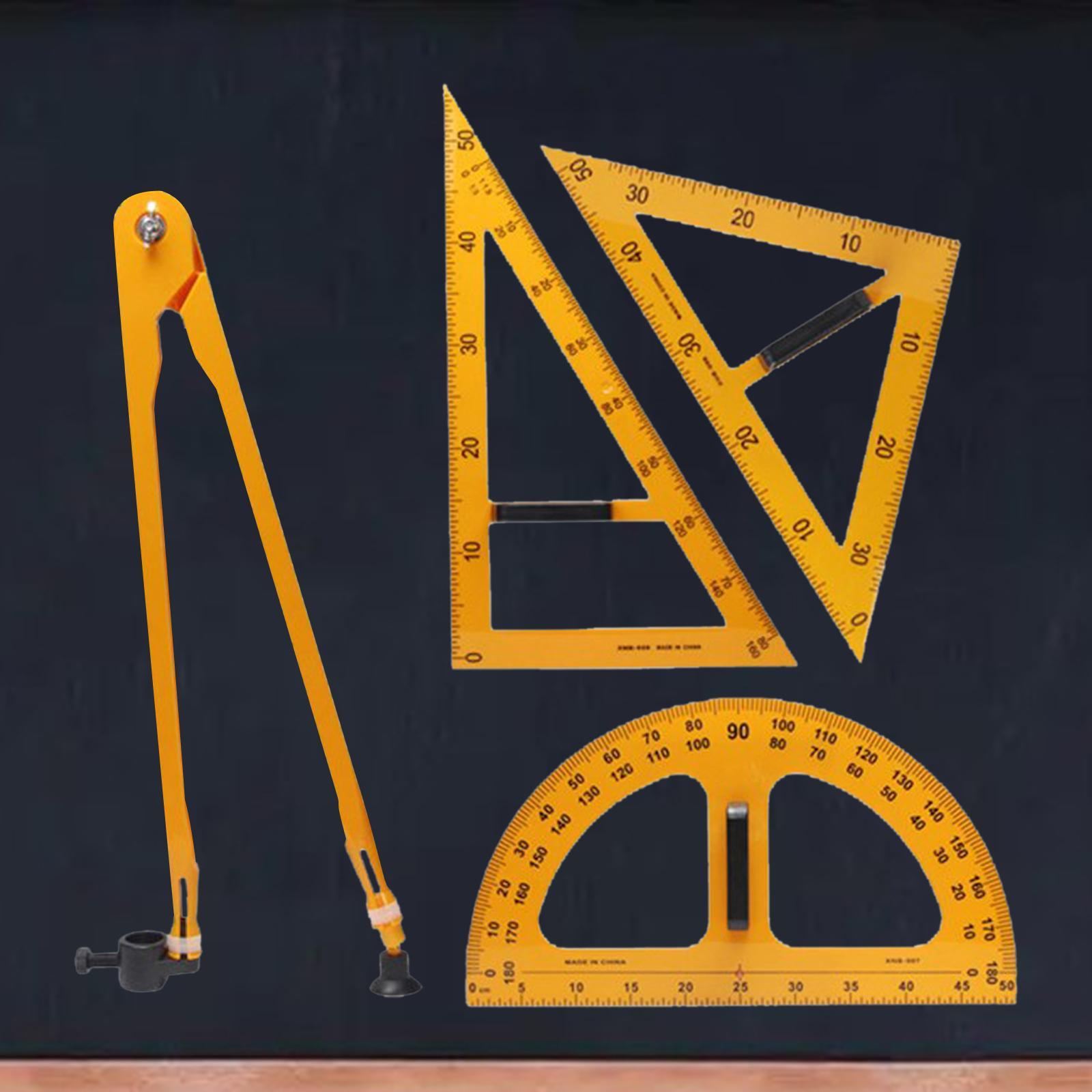 Math Geometry Ruler Large Number for School Classroom 4 Pieces