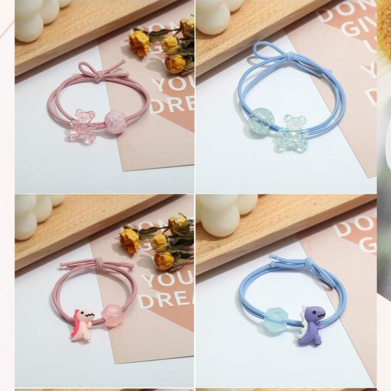 Combo Dây cột tóc phong cách Hàn Quốc hình hoa dễ thương cho nữ C17
