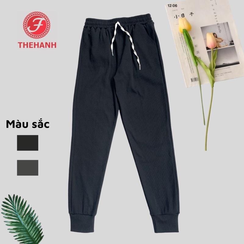 Quần jogger len tăm nữ - quần jogger thun gân