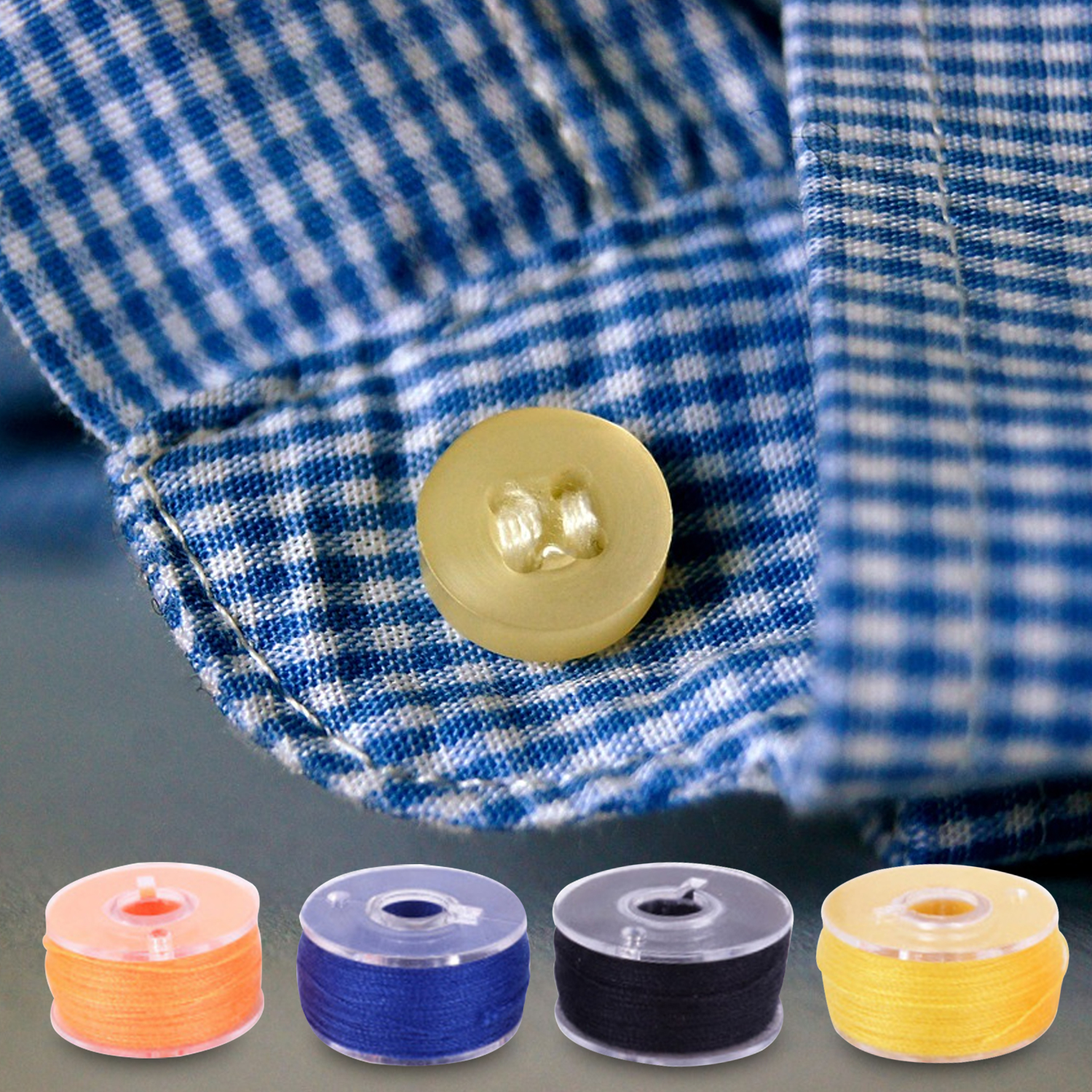 Bộ chỉ may với hộp đựng suốt cho máy may gồm 36 cuộn