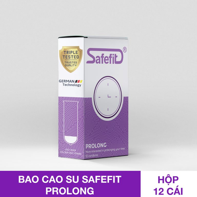 Bao cao su SAFEFIT Prolong kéo dài hộp 12 cái - Siêu kéo dài