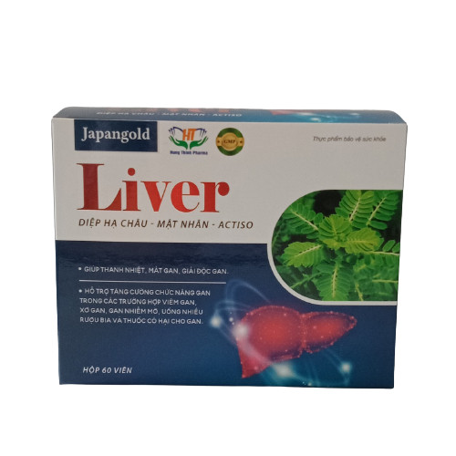 Viên uống bổ gan LIVER - Diệp hạ châu, mật nhân, actiso - giúp thanh nhiệt, mát gan, giải độc gan - Hộp 60 viên