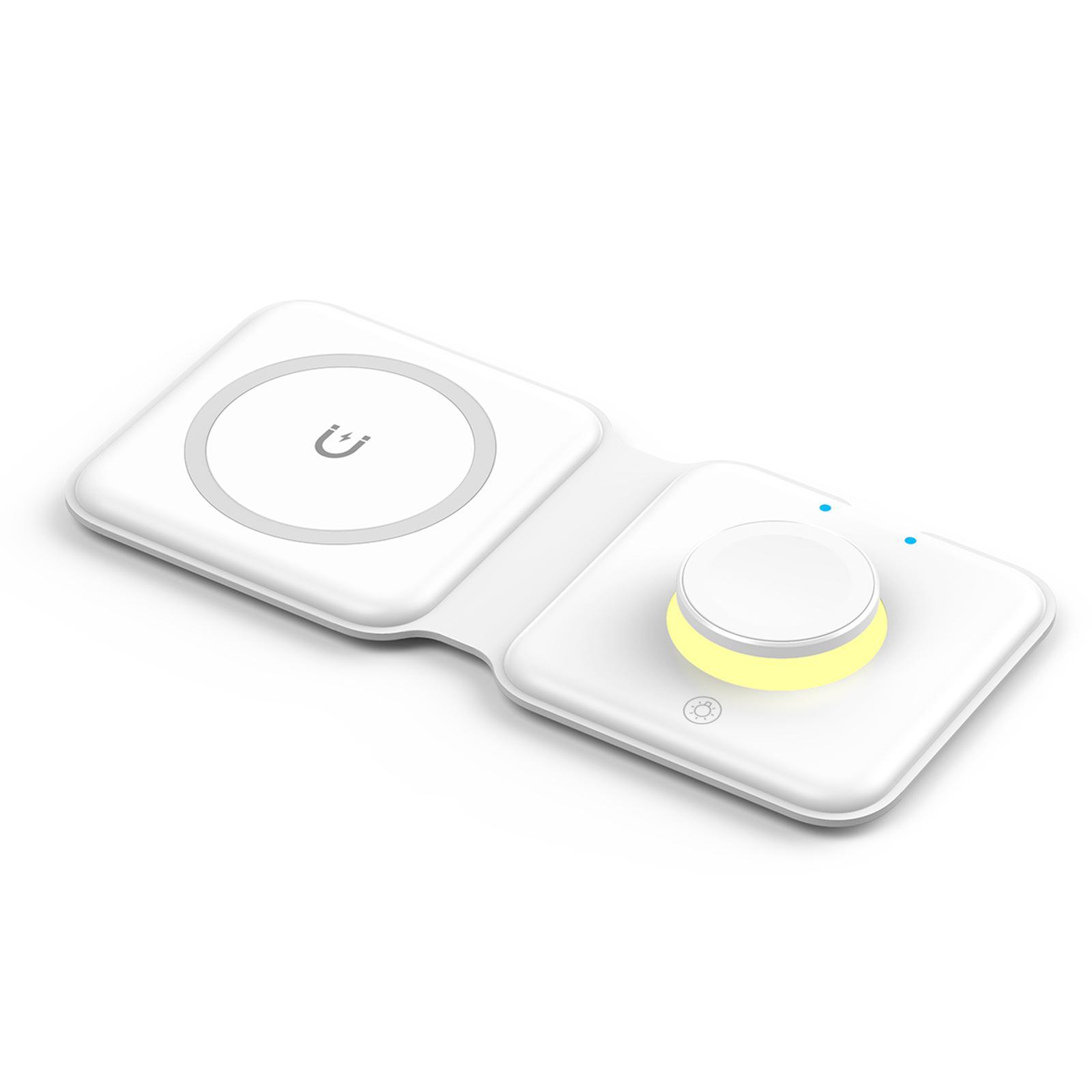 Charging Dock Stand 15W Fast Foldable Silicone White