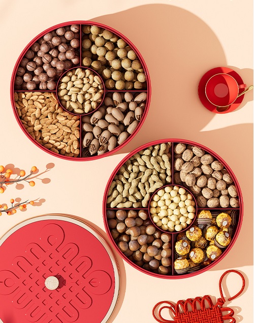 Hộp Đựng Mứt Bánh Kẹo Tết Sang Trọng (Tặng Bao Li Xi)