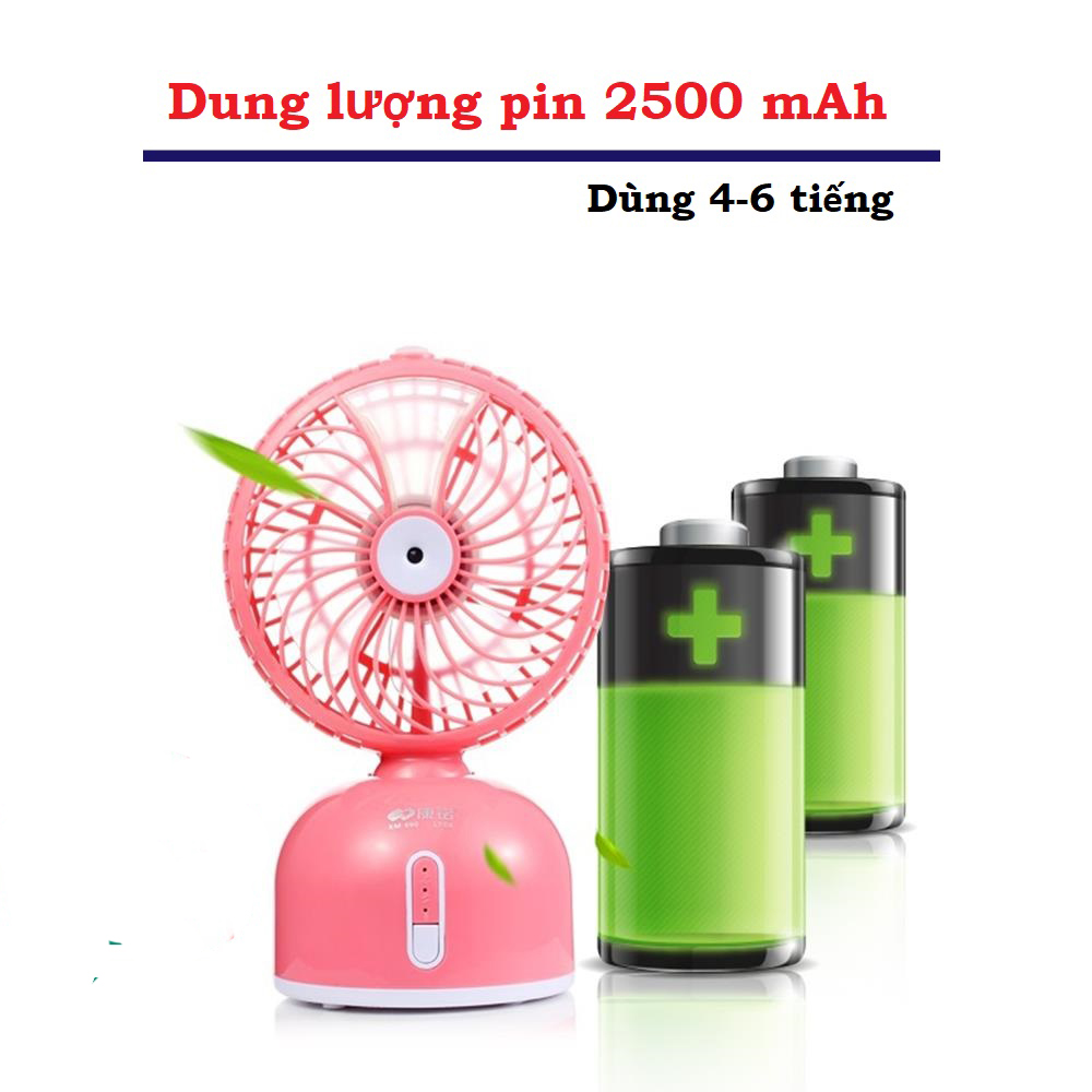 Quạt phun sương Mini tích điện cầm tay - Giao màu ngẫu nhiên