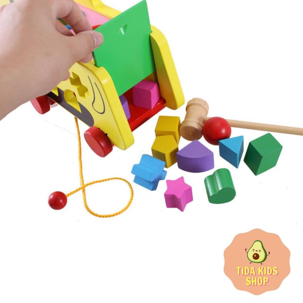 Đồ Chơi Đập Bóng, Thả Hình Con Chó, Gỗ Dày Đẹp Cho Bé