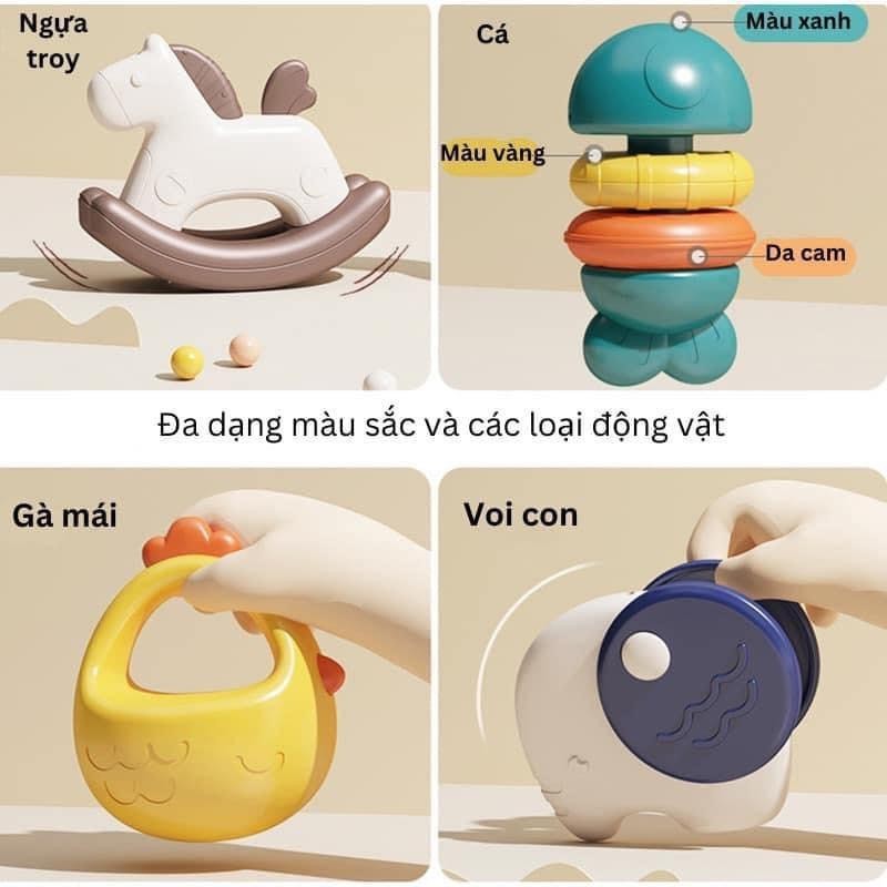 Set 10 Đồ Chơi Xúc Xắc, Gặm Nướu Cho Bé -Dumoon 10 Chi Tiết An Toàn Tiện Dụng