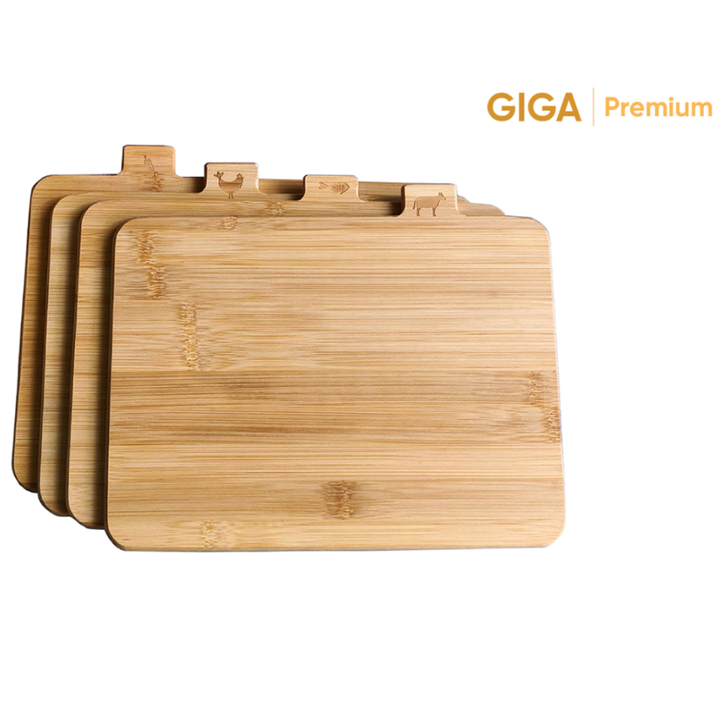 Bộ 4 Thớt Tre Nhà Bếp Berlinger Haus BH/7213, Chống Ẩm Mốc, Mối Mọt, Kích thước: 30 x 8,5 x 24 cm, Nhập Đức