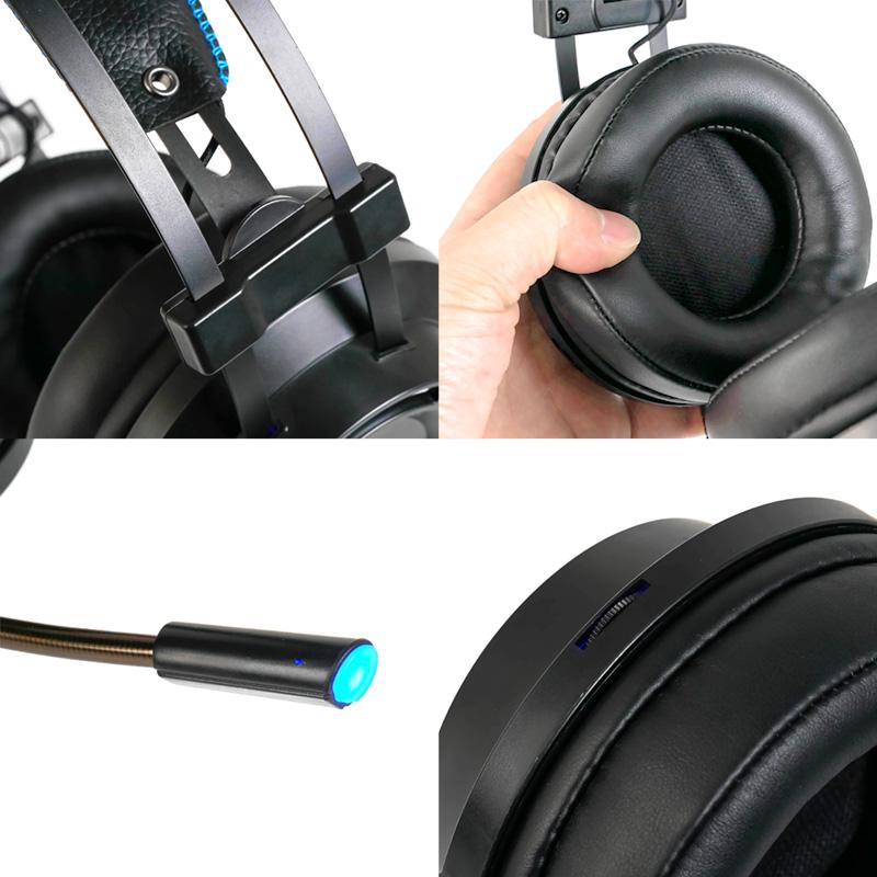 Cosbay Tai Nghe Tai Nghe Có Mic Cho PC Máy Tính Cho Game Thủ Chuyên Nghiệp Tai Nghe Âm Thanh Vòm Đèn RGB