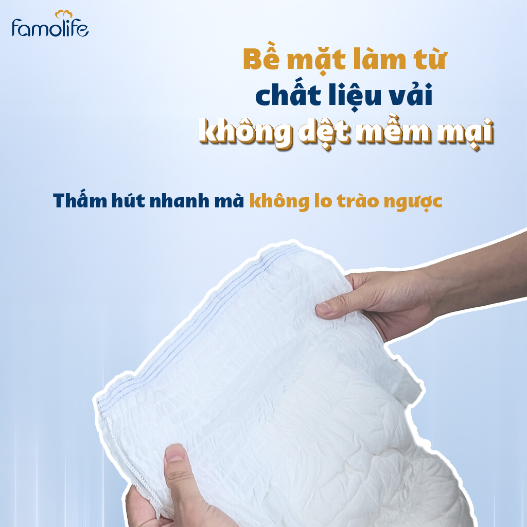 COMBO 3 Tã quần người già FAMOLIFE Cao Cấp mềm mại, thấm hút, chuẩn chất lượng Châu Âu
