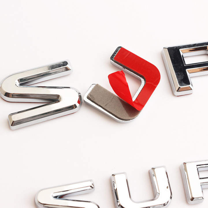 Bộ 3 Decal tem chữ Super Sport dán đuôi xe và hông xe ô tô LXSP