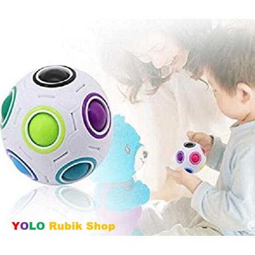 Rubik CS Rainbow Ball Magic Cube Biến Thể Bóng - Rubik Đồ Chơi Thách Thức Siêu Trí Não, Sáng Tạo, Thông Minh