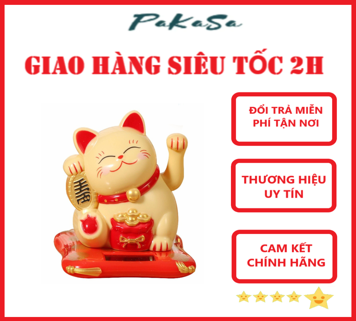 Tượng Mèo Vẩy Tay Tự Động Trưng Bày Cửa Hàng, Quán Ăn, Địa Điểm Kinh Doanh - Hàng Chính Hãng