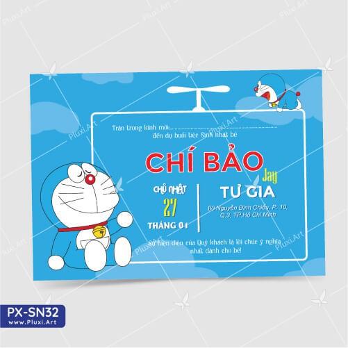 Thiệp thôi nôi – sinh nhật theo yêu cầu Pluxi