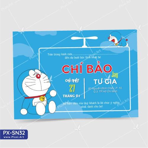 Thiệp thôi nôi – sinh nhật theo yêu cầu Pluxi (PX_SN32)