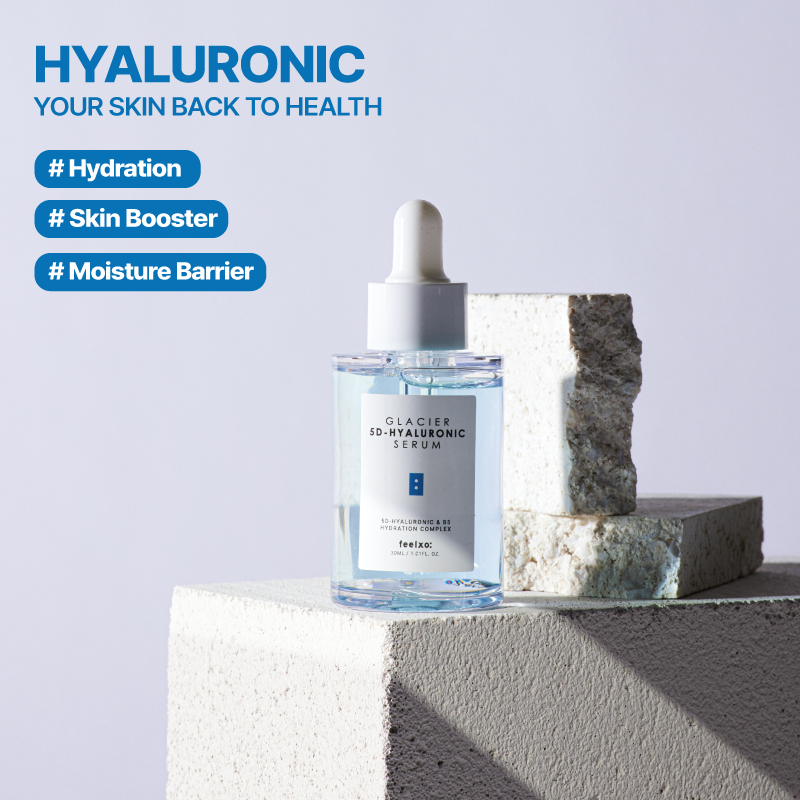 Combo Dưỡng Da Dành Cho Da Mụn, Da Nhạy Cảm Feelxo 5D Hyaluronic ( Dưỡng Da), Niacinamide ( Đều Da), Glacier Centella ( Dành Cho Da Mụn)