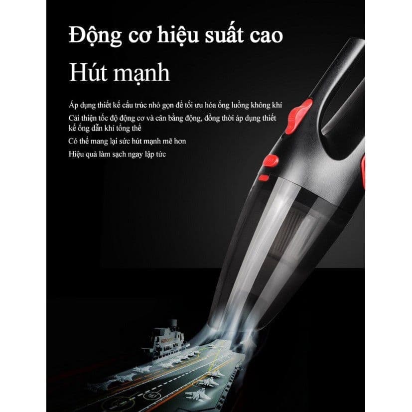 Máy Hút Bụi Cầm Tay Không Dây Yoice, hút bụi ô tô - công suất 120w- Hàng chính hãng